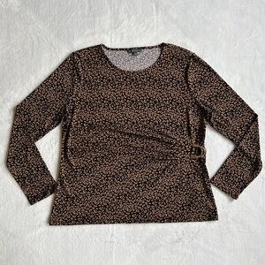 ADRIANNA PAPELL Animal Print‎ Women’s Blouse